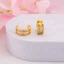 Argollas con zirconias baño 18k