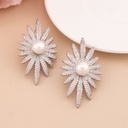 Aretes con zirconias baño 18k plat