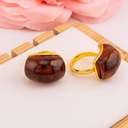 Anillo ajustable carey baño 18k