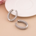 Argollas con zirconias baño 18k plat