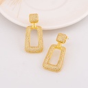 Aretes colgantes con zirconias baño 18k