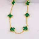 Collar de trebol baño 18k