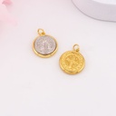 Dije San Benito doble tono baño 18k