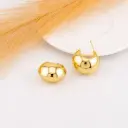 Argollas media luna baño 18k