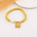 Pulsera elastica religiosa baño 18k