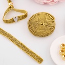 Cinta elastica escharchada color dorado