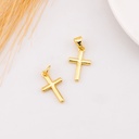 Dije de cruz mini baño 18k
