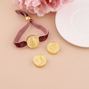 Separador redondo de Virgen Guadalupe chunky baño 18k