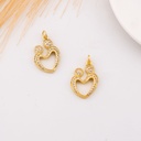 Dije corazon MAMA con zirconias baño 18k