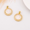 Dije SAN BENITO de madre perla y zirconias baño 18k