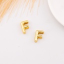 Separador de letra plana baño 18k Letra F