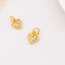 Dije de corazon mini con zirconias baño 18k