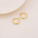 Argollas con perlitas baño 18k
