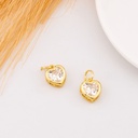 Dije de corazon con zirconia baño 18k