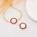 Enlace SAN BENITO de madre perla y zirconias baño 18k