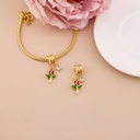 Charm de tulipan baño 18k rojo