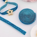 Cinta elastica escharchada color azul