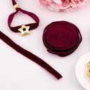 Cinta elastica escharchada color fucsia