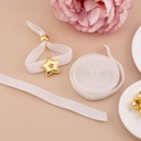 Cinta elastica escharchada color blanco