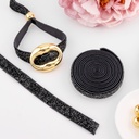 Cinta elastica escharchada color negro