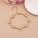 Pulsera con zirconias baño 18k