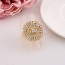 Anillo ajustable con zirconias baño 18k
