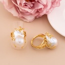 Anillo de perla barroca baño 18k