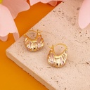 Argollas estilo cartera esmaltadas baño 18k