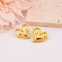 Aretes de corazon en acero inoxidable