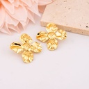 Aretes stud de flor en acero inoxidable