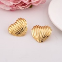 Aretes solidos de corazon acero inoxidable