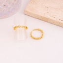 Anillo ajustable de corazones con zirconias baño 18k