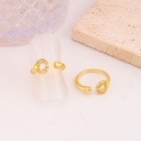 Anillo ajustable con zirconias baño 18k
