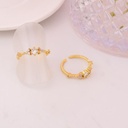 Anillo ajustable con zirconias baño 18k