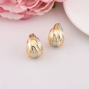 Aretes estilo gotas esmaltadas baño 18k