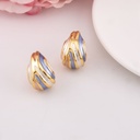 Aretes estilo gotas esmaltadas baño 18k