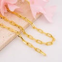 Cadena por yarda paper clip chunky baño 18k