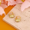 Argollas estilo cartera esmaltadas baño 18k