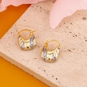 Argollas estilo cartera esmaltadas baño 18k