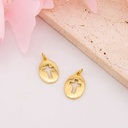 Dije de Cruz solido baño 18k