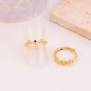 Anillo ajustable de estrella con zirconias baño 18k