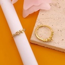 Anillo de constelacion ajustable con zirconias baño 18k