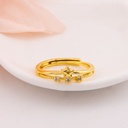 Anillo ajustable de estrella con zirconias baño 18k