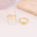 Anillo ajustable con zirconias baño 18k