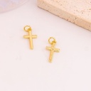 Dije religioso de cruz baño 18k