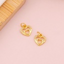 Dije de corazon con zirconias baño 18k