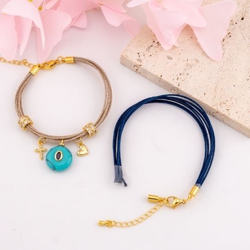 [LJ1123I] Pulsera armable baño 18k