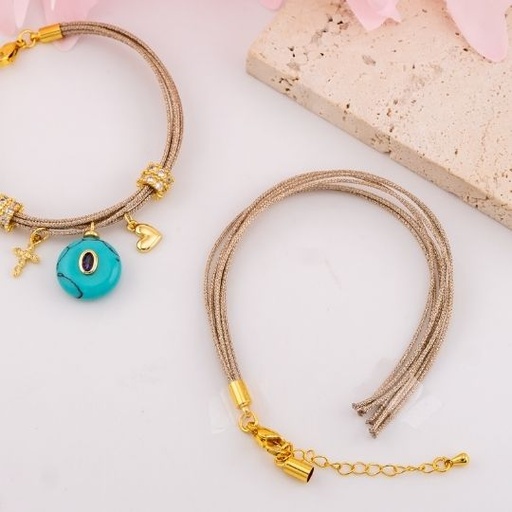 [LJ1123J] Pulsera armable baño 18k