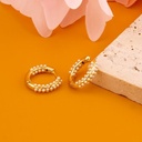 Argollas con perlas baño 18k