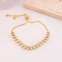 Pulsera ajustable con zirconias baño 18k